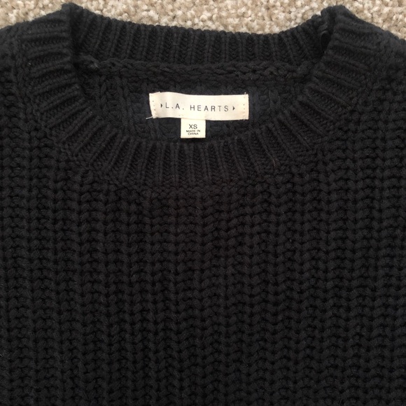 PacSun x LA Hearts Black knit cropped sweater - Picture 4 of 5